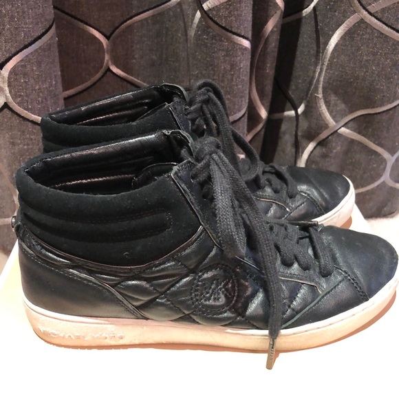 Michael Kors Paige Quilted Leather Sneakers - Picture 1 of 8